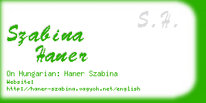 szabina haner business card